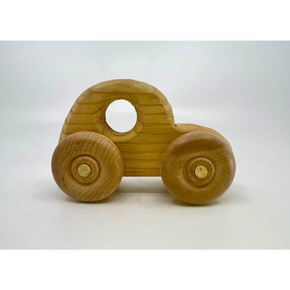 Wooden Toy Car Easy Grab For Infants And Toddlers. Creative Play - Picture 1 of 4